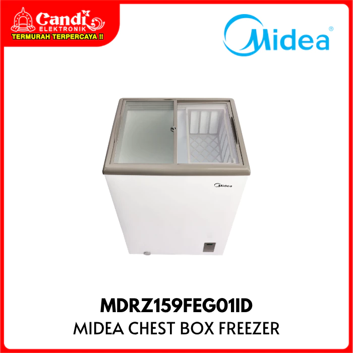 MIDEA Chest Box Freezer 97 Liter Inverter Pintu Kaca Tempered Low-E MDRZ159FEG01ID - Gambar 3