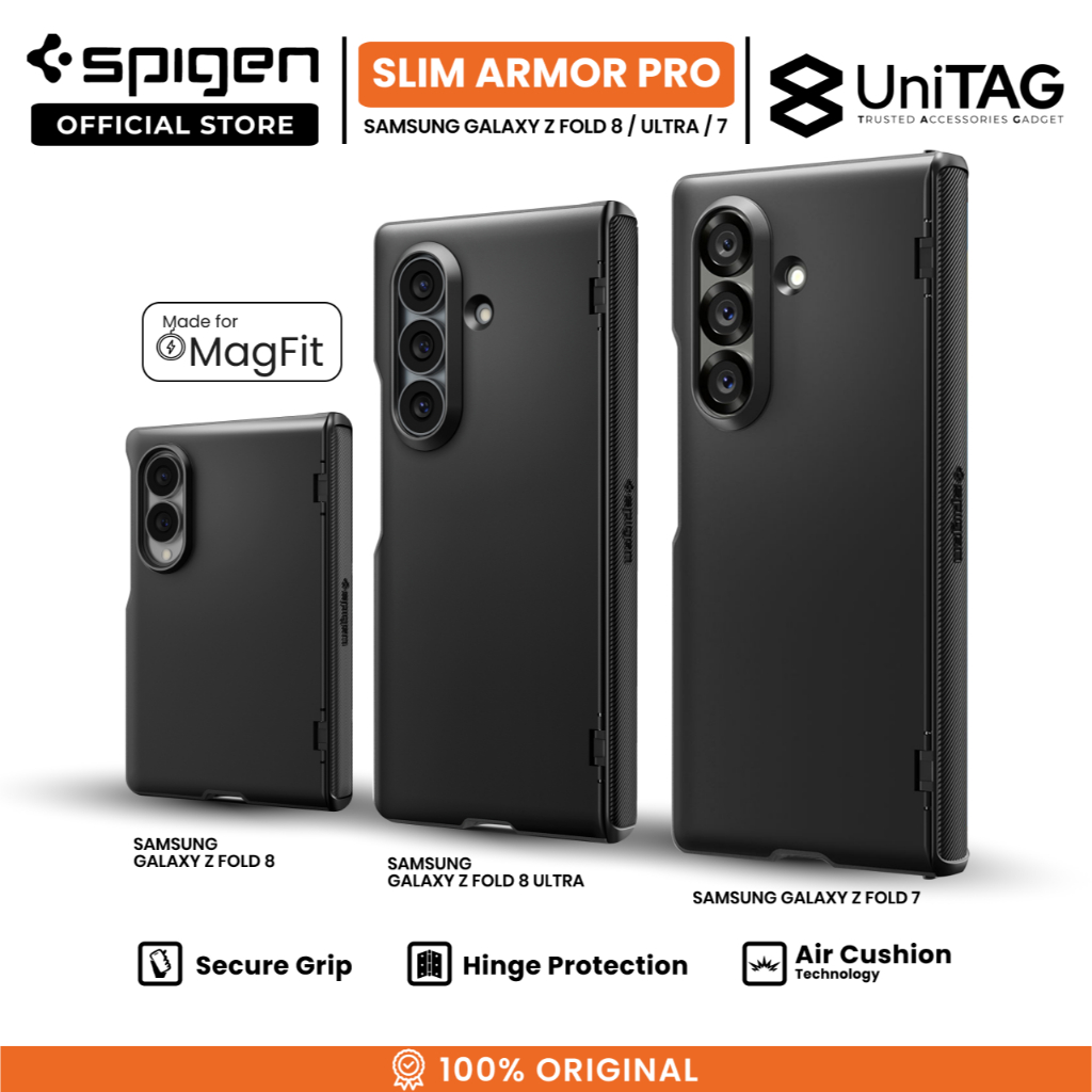 SPIGEN Case for Samsung Galaxy Z Fold 8 Ultra 7 Spigen Slim Armor Pro Magfit Hinge Protection Cover Anti Slip - Gambar 2