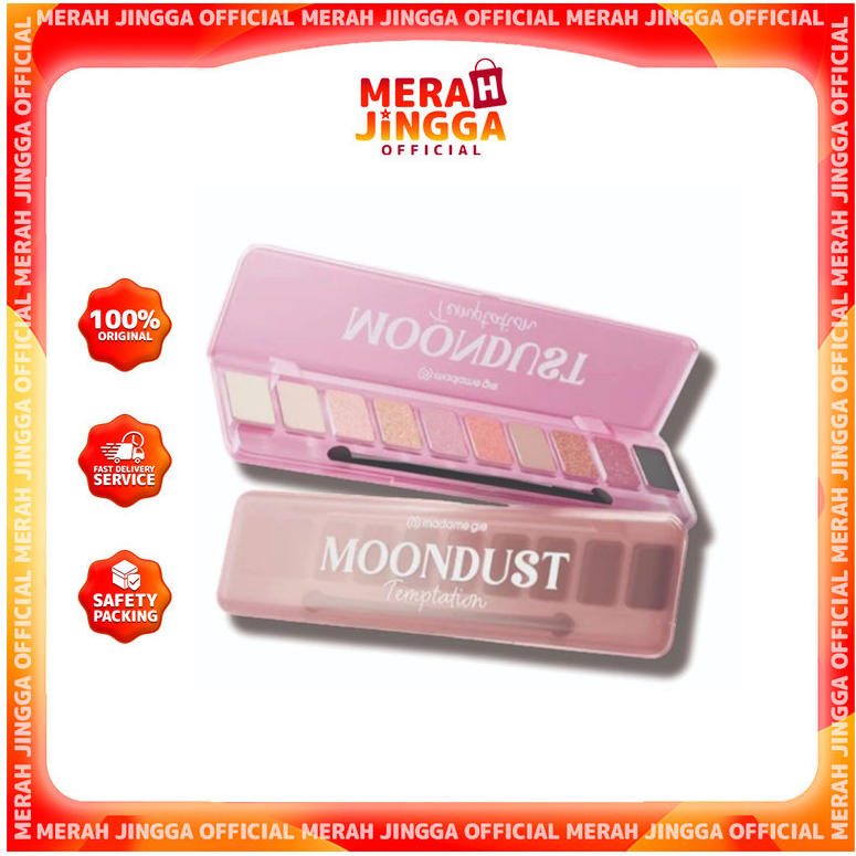 MADAME GIE Eyeshadow Moondust Temptation Eye Shadow Make Up MakeUp / Merah Jingga Official
