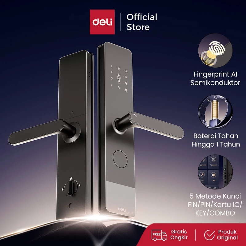 Deli Smart Door Lock / Digital Smart Door Lock Password Fingerprint Card ES620