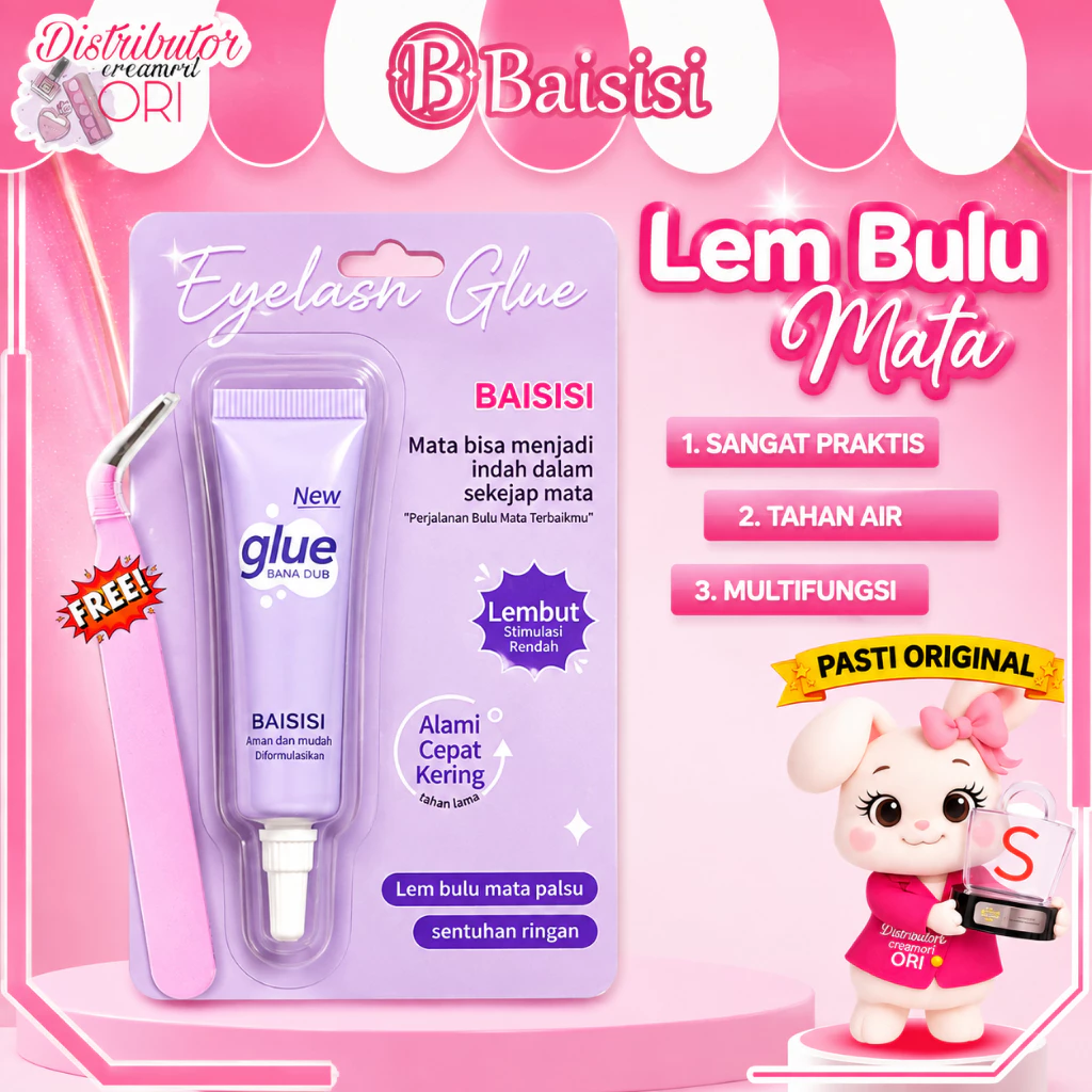 BAISISI Lem Bulu Mata Eyelash Daya Rekat Kuat & Tahan Lama / Distributor Cream Ori