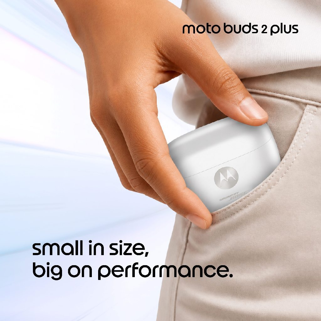 Moto Buds 2 Plus - Sound by BOSE - Dynamic Driver 11mm x2 + Crystal Talk tech AI Noise Reduction - 6 Microphones - Dynamic ANC - IP54 Water Repellent - Hi Res Spatial Audio - LHDC Audio Codec - Gambar 3