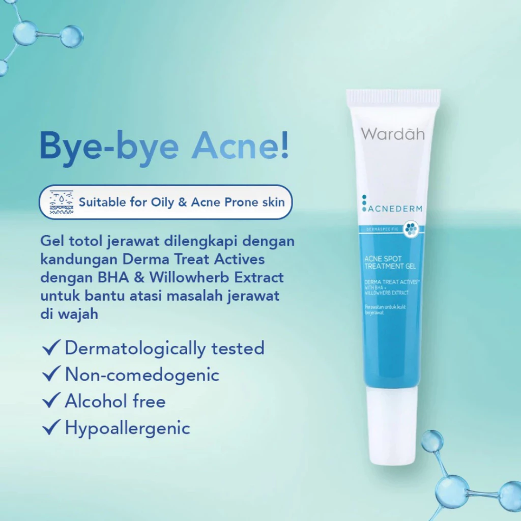 WARDAH Acnederm Acne Spot Treatment Gel 15 ml Totol Jerawat / Distributor Cream Ori - Gambar 2