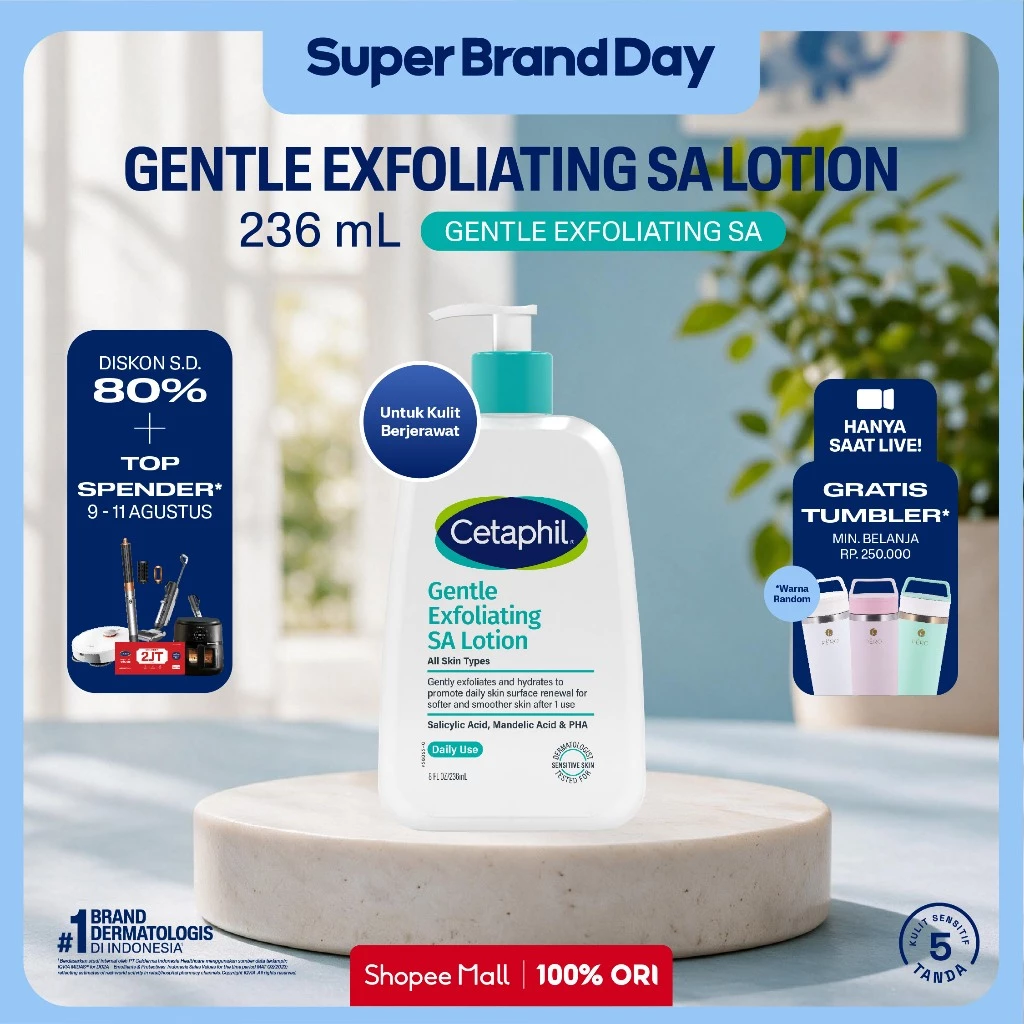 [HANYA DI LIVE] Cetaphil Gentle Exfoliating Salicylic Acid Lotion 236ml