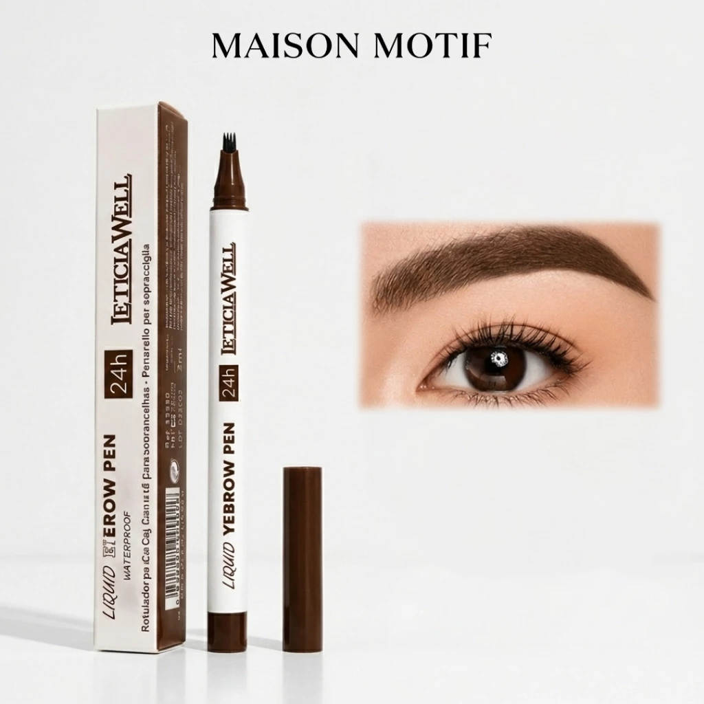 Eyebrow Pen Liquid 4 Tip Pensil Alis Ultra Tipis Waterproof Tahan Lama 24H Microblading Alis Murah 286
