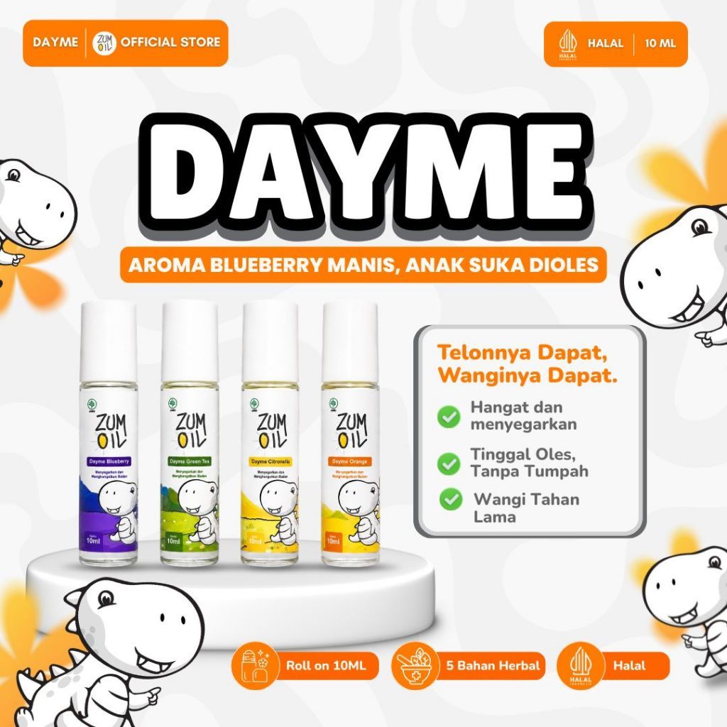 Zumoil Dayme - Minyak Telon Bayi Wangi Harum Roll On Aroma Berry Manis
