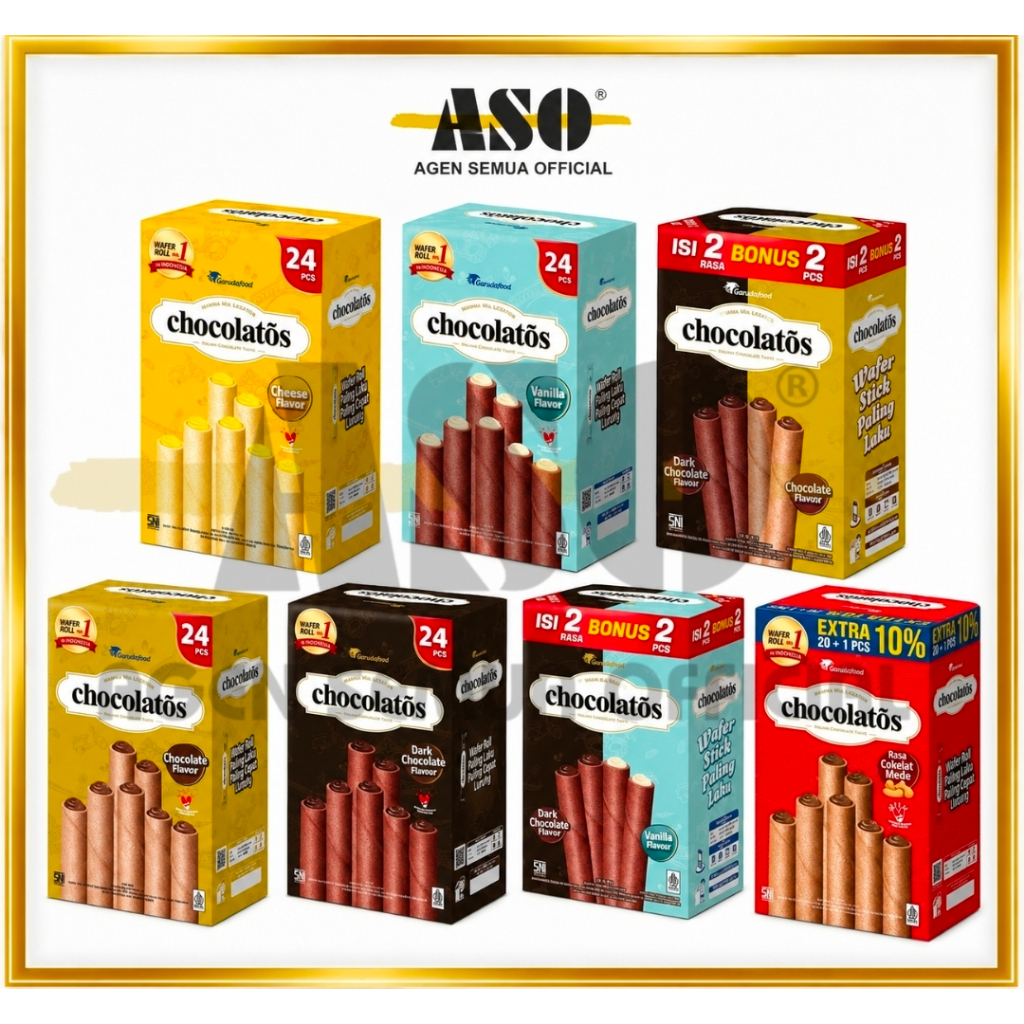 Gerry Chocolatos Waffer Roll 13gr all variant BOX ( ISI 21 pc) PROMO !!!