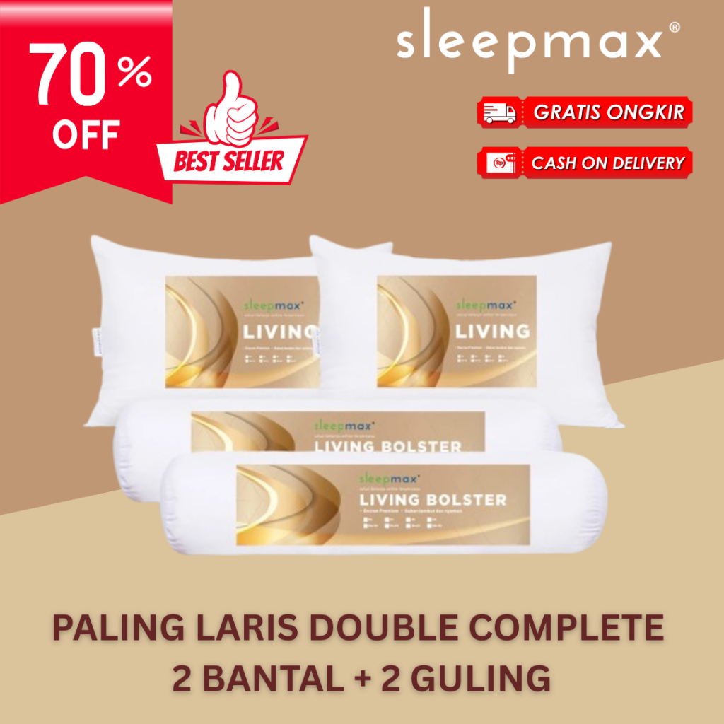 HARGA MURAH PAKET BANTAL GULING TIDUR LIVING SLEEPMAX