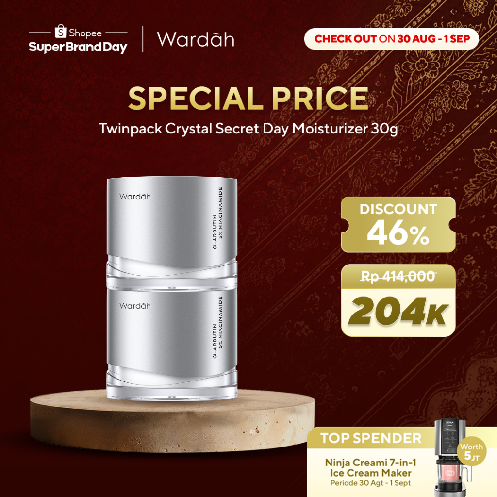 WARDAH Crystal Secret Brightening Day Cream 30 g Twinpack - Skincare
