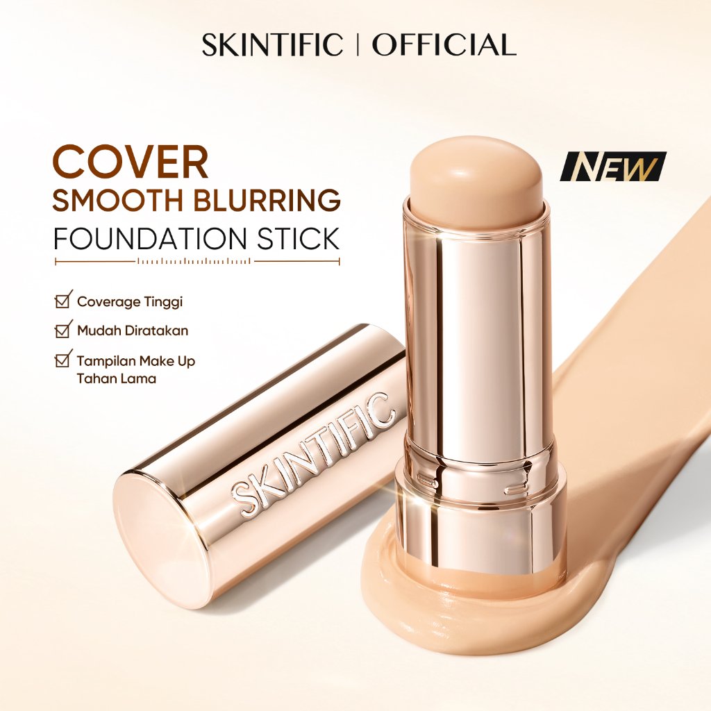 [NEW] SKINTIFIC - Flawless Makeup Set / Base Serum Spray + Foundation Stick + Powder / High Coverage Oil-control Stay Fresh 3PCS 2PCS Combo - Gambar 2