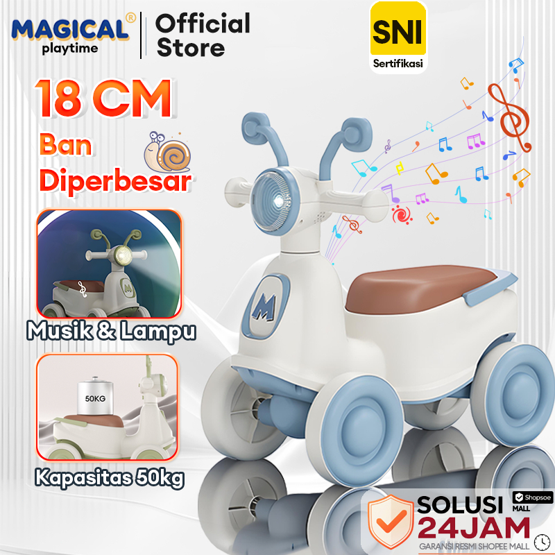 Magical Playtime Balance Bike Anak 1-6 Tahun Lampu Musik