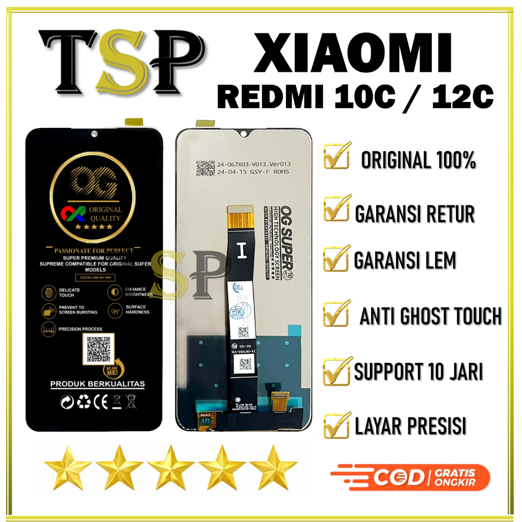 Original 100%  LCD XIAOMI REDMI 10C / 12C FULLSET ORIGINAL TOUCHSCREEN