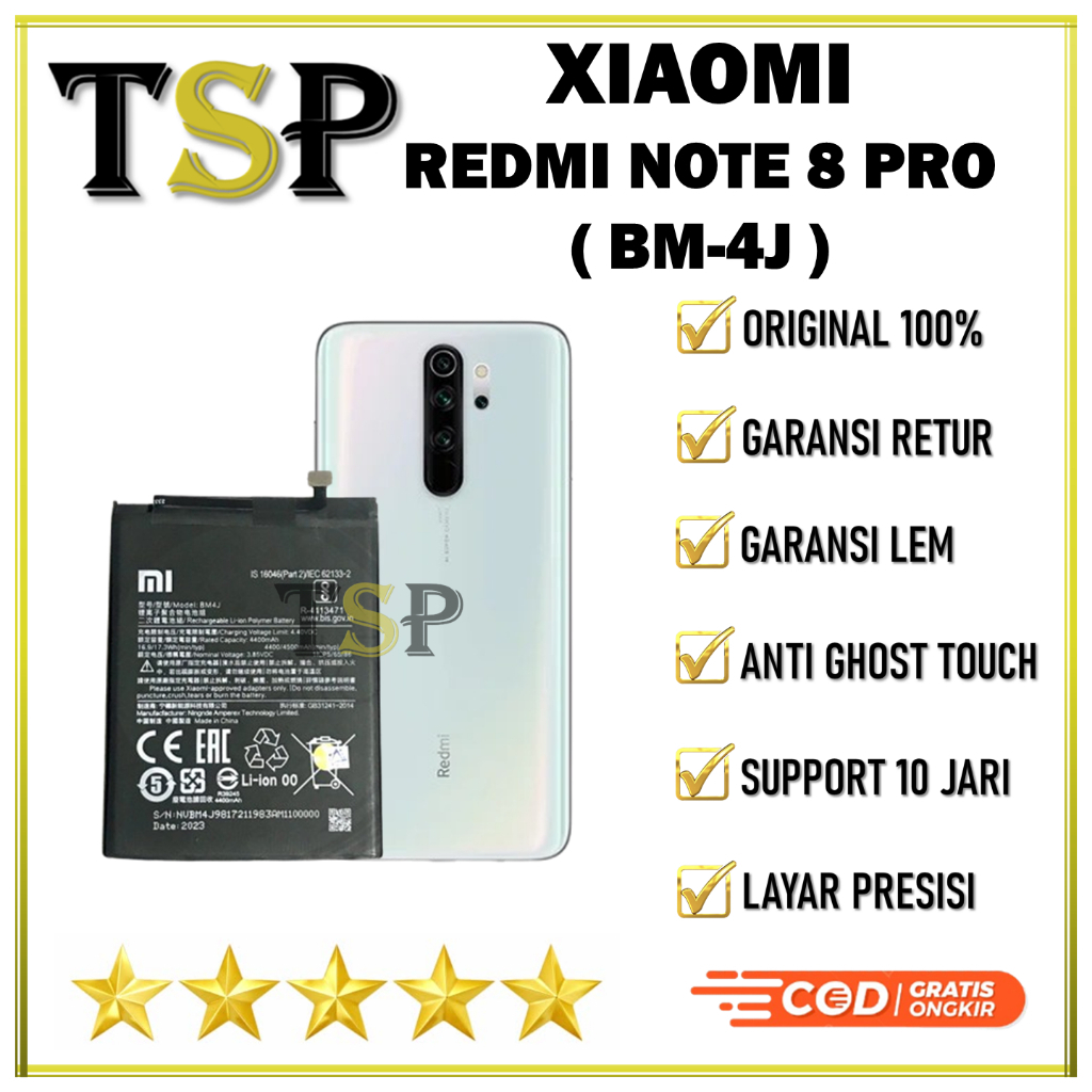 BATERAI XIAOMI BM-4J Xiaomi REDMI NOTE 8 PRO Batre Batrai Baterai ORIGINAL 1OO%