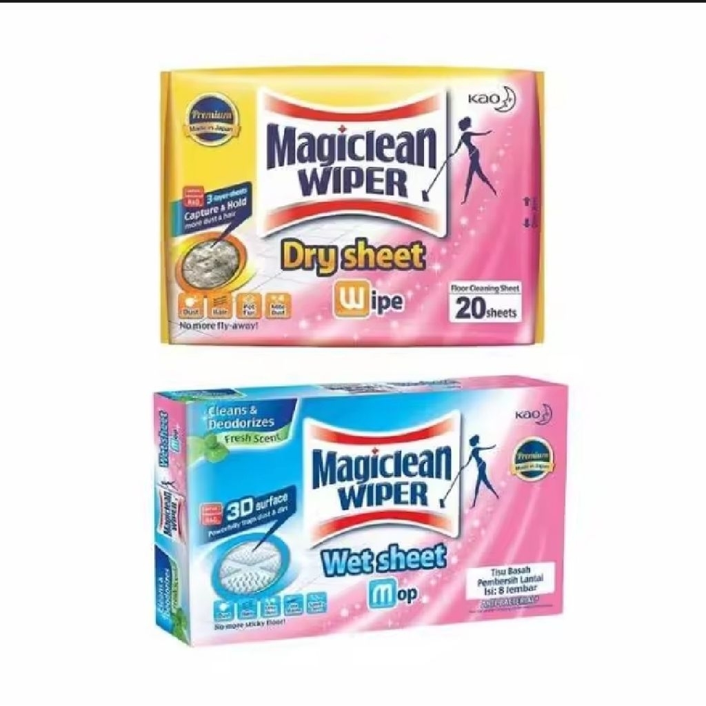 Magiclean Wiper Dry Tissue Floor Cleaner Dry Sheet 20 Sheets / Wet ...