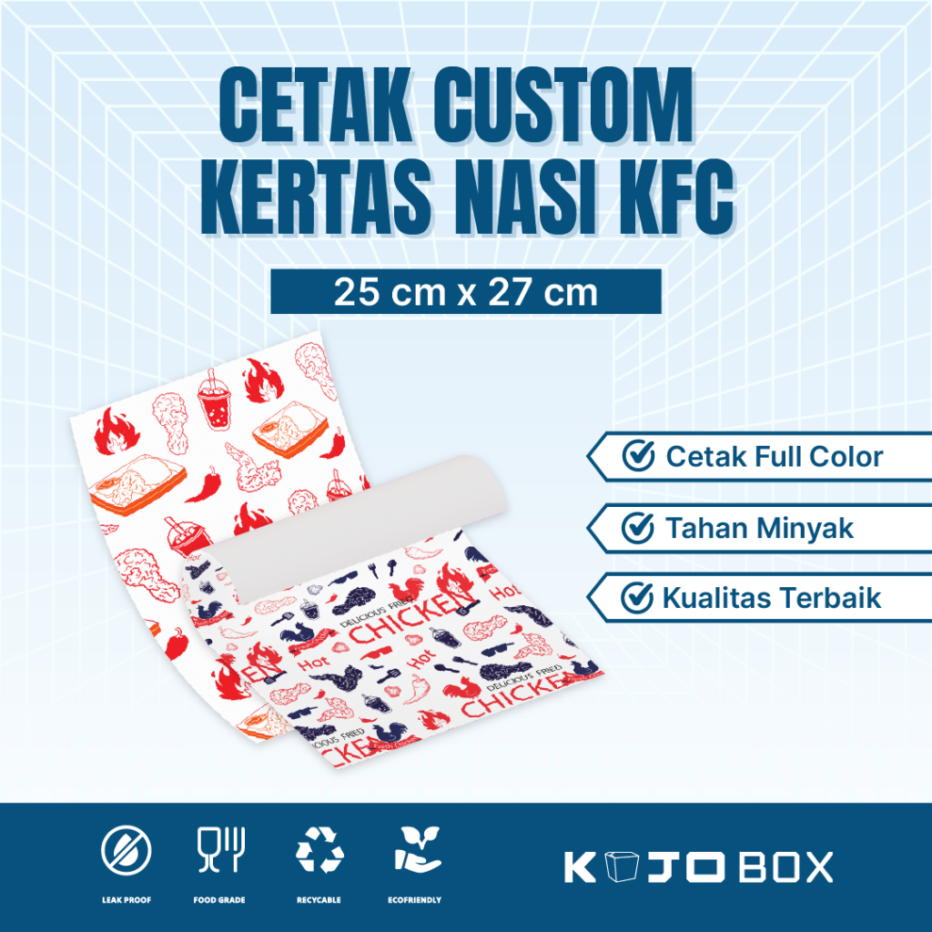 KFC Rice Paper Custom Printed Fried Chicken Rice Paper/ Design Size 25 ...