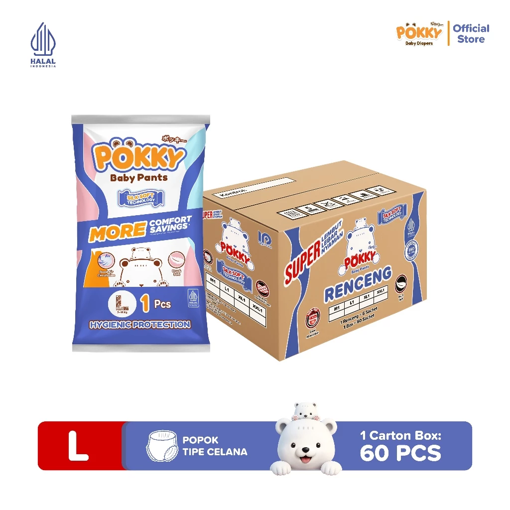 [1 KARTON] POKKY RENCENG POPOK BAYI M60/L60 / POPOK CELANA BERKUALITAS - Gambar 2