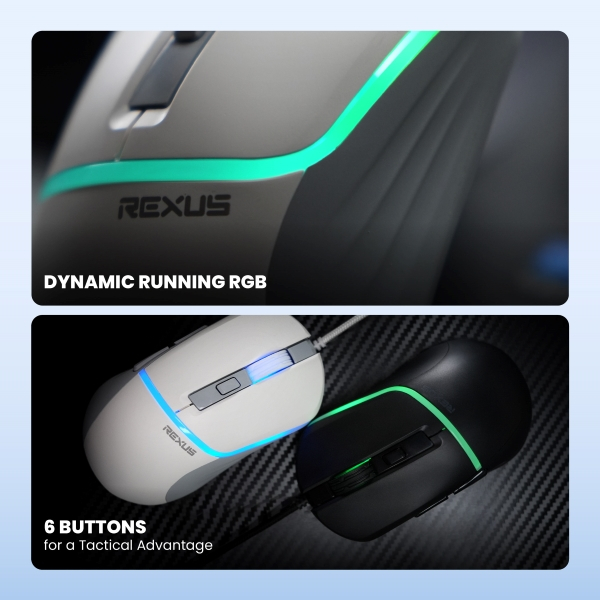 Rexus G15 / G-15 Xierra Gaming Mouse Wired USB Garansi Resmi - Gambar 4
