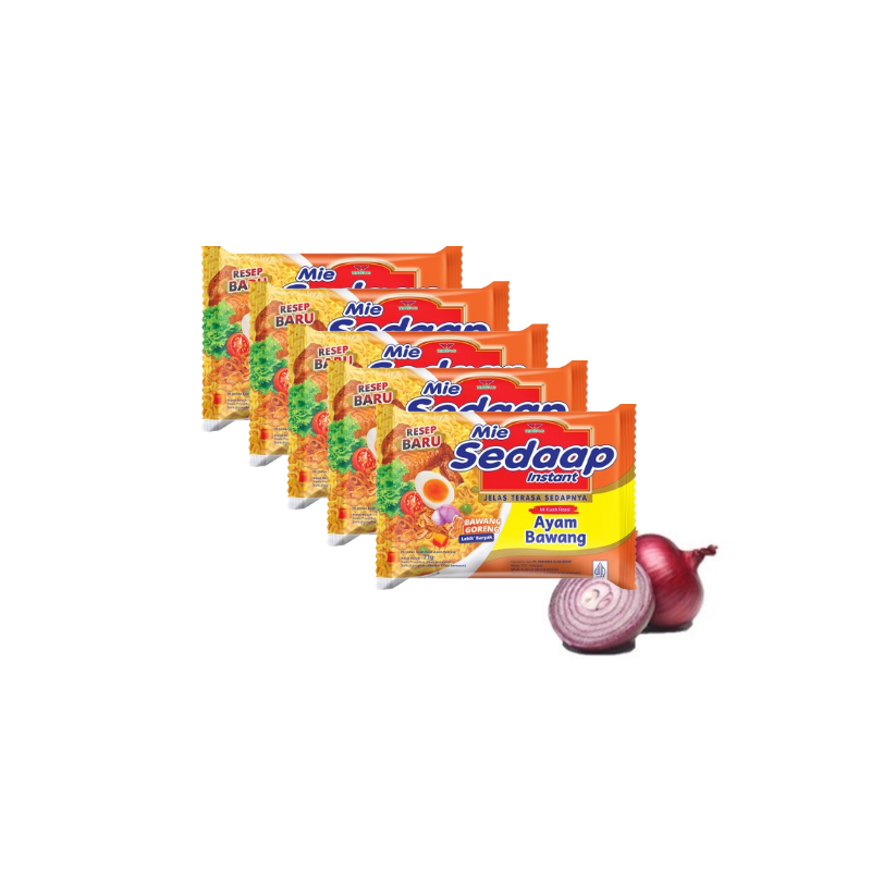 Sedaap Mie Instan Ayam Bawang Bag 71 gr x5 - Gambar 3