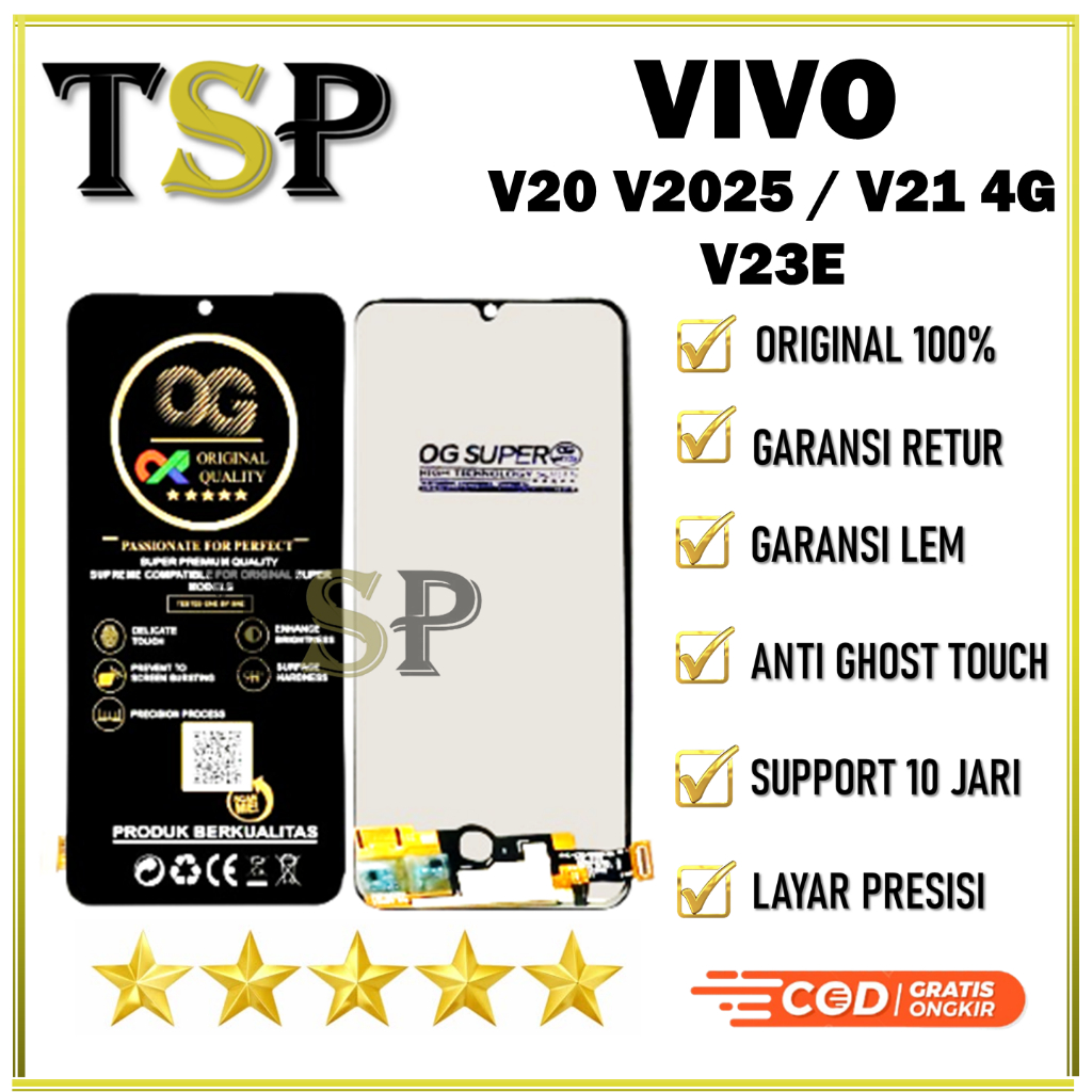 LCD TOUCHSCREEN VIVO V20 V2025 / V21 4G / V23E COMPLETE ORIGINAL 1 SET