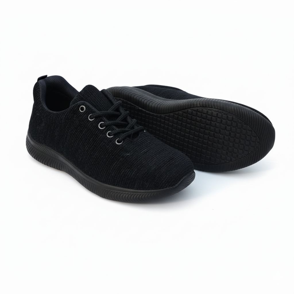 AVEKA YESY Sepatu Sneakers Casual Pria Wanita Sepatu Sekolah Hitam Size 36-43 - Gambar 4