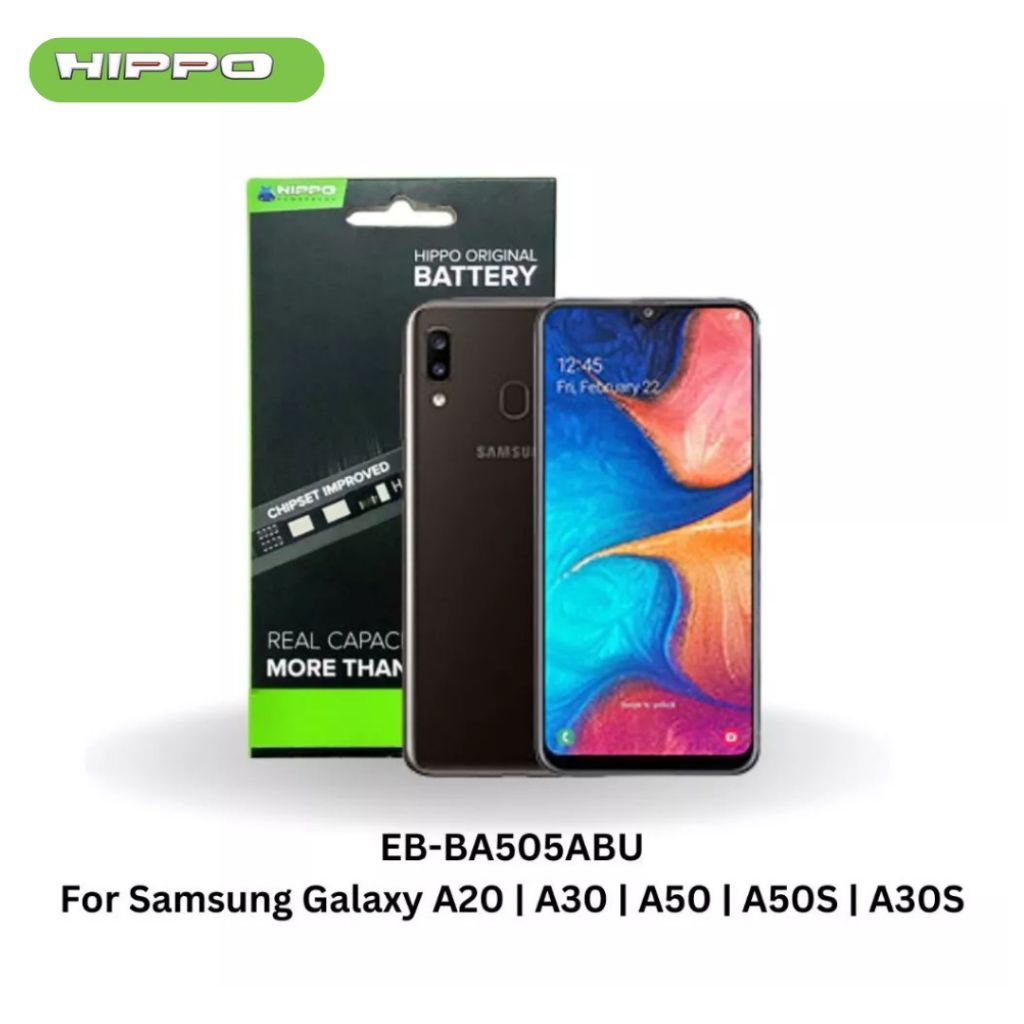 Hippo Baterai Samsung Galaxy A20 / A30 / A50 / A50S / A30S 4000mAh Battery Batere Batrai Batre Original Cell Garansi resmi