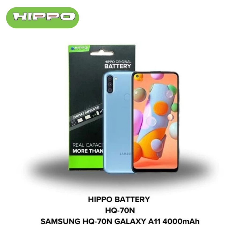Hippo Baterai SAMSUNG HQ-70N GALAXY A11 4000mAh Battery Batere Batrai Batre Original Cell Garansi resmi