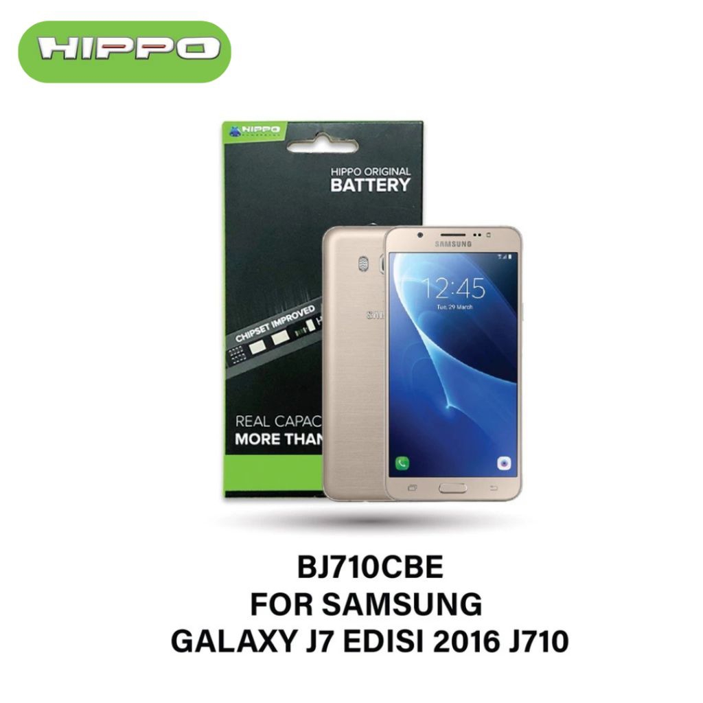 Hippo Baterai SAMSUNG EB-BJ710CBE J7 EDISI 2016 J710 2900mAh Battery Batere Batrai Batre Original Cell Garansi resmi