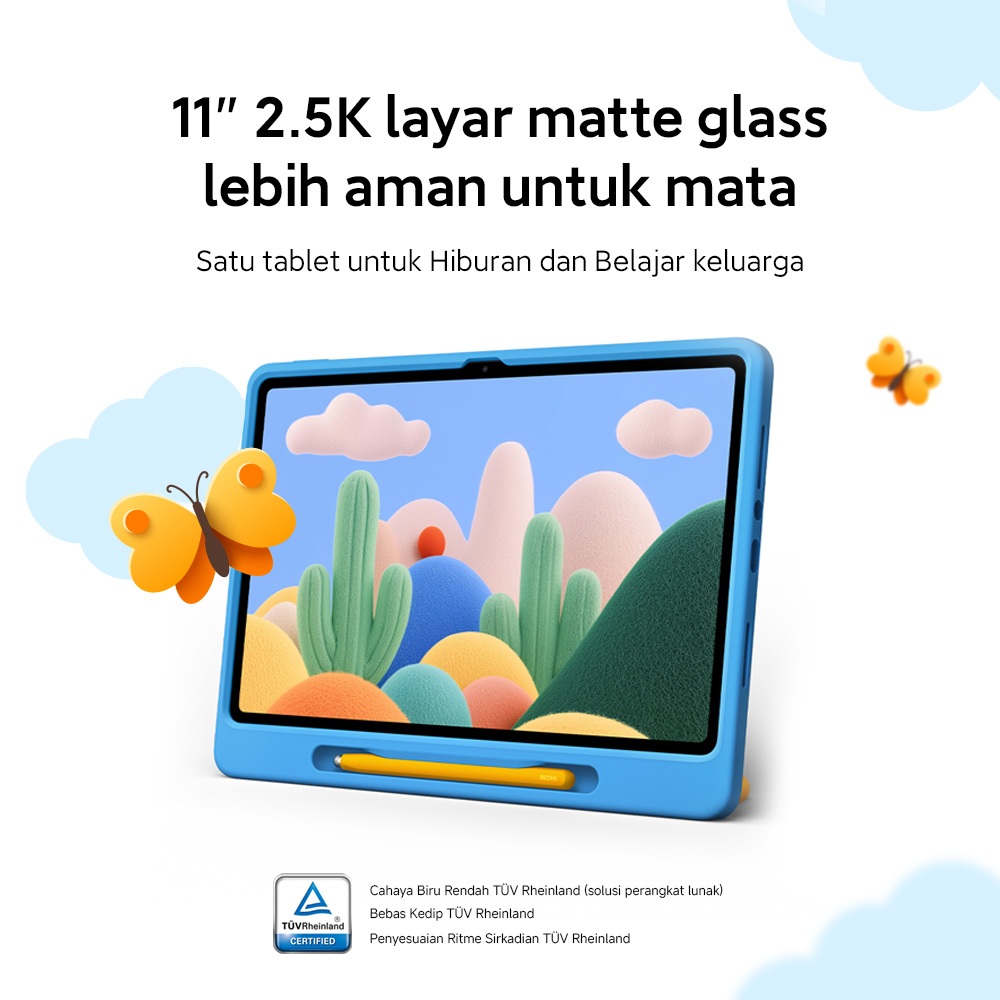Xiaomi Redmi Pad 2 Play Bundle (4GB/128GB) / 11" 2.5K layar matte glass lebih aman untuk mata / Digital parenting assistant / Baterai jumbo 9000mAh (typ) untuk 17 jam belajar dan bermain tanpa henti [Official Store] - Gambar 2