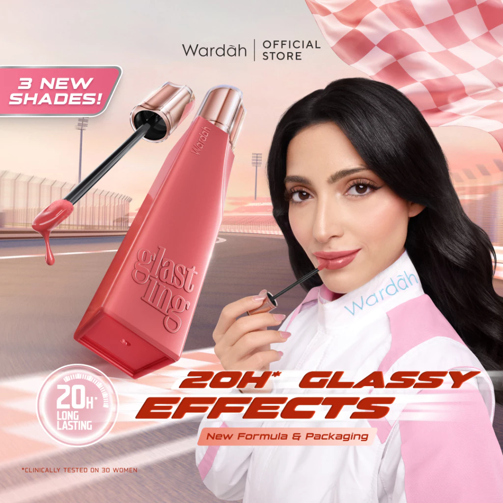 WARDAH Lip Cream Glossy Glasting Liquid Lip - Hi-Pigmented Glass Color, Ringan, Tidak Lengket, Transferproof Liptint-Lipgloss-Lipstik-Lip Tint-Lip Matte-Lipstick-Lipcream- Glossy Lip Longlasting Waterproof Tahan Lama- Makeup