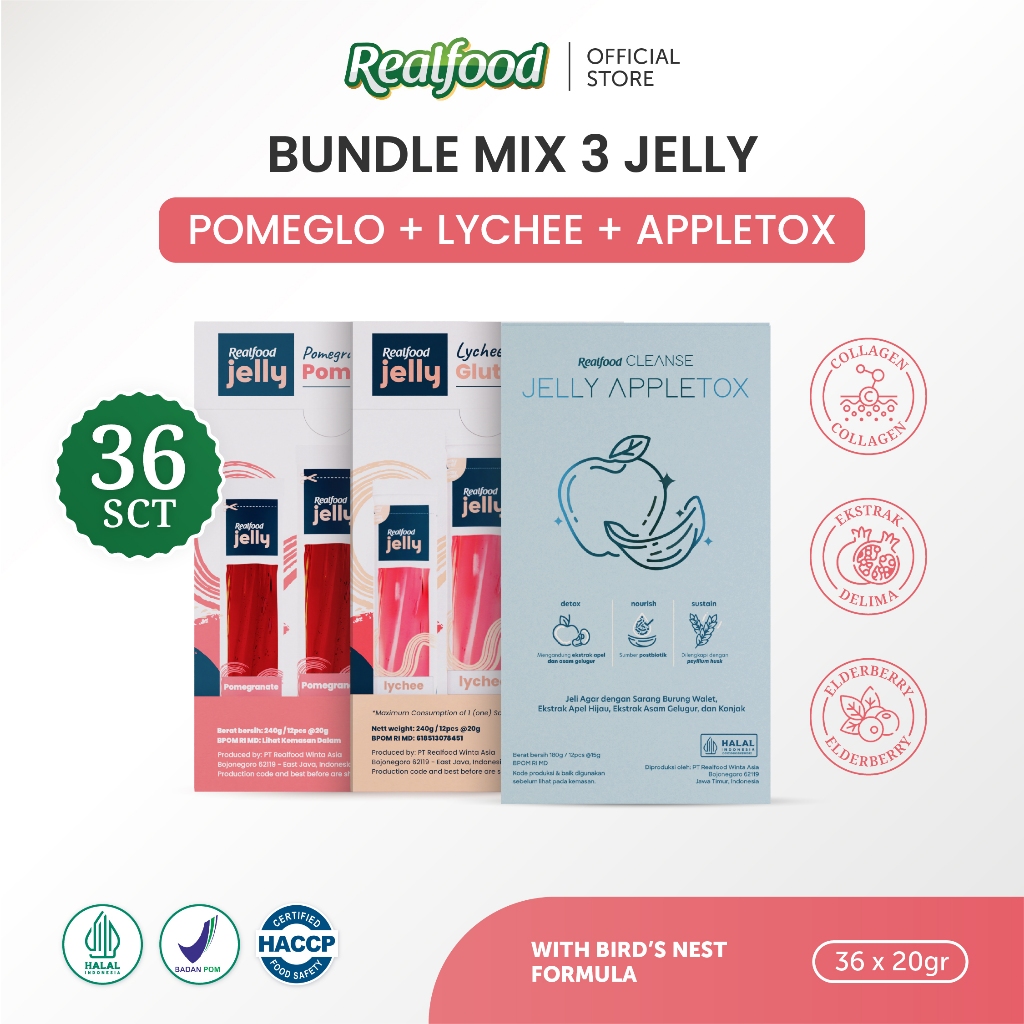 Realfood Jelly Mix 36 Sct Sarang Burung Walet - Gambar 2