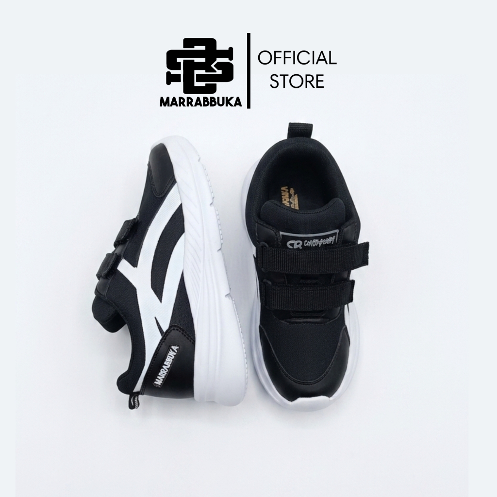 Separu Running SB MARRABBUKA Slip on velcro tanpa tali Untuk Anak remaja lelaki perempuan sekolah sd smp sma warna hitam - Gambar 3