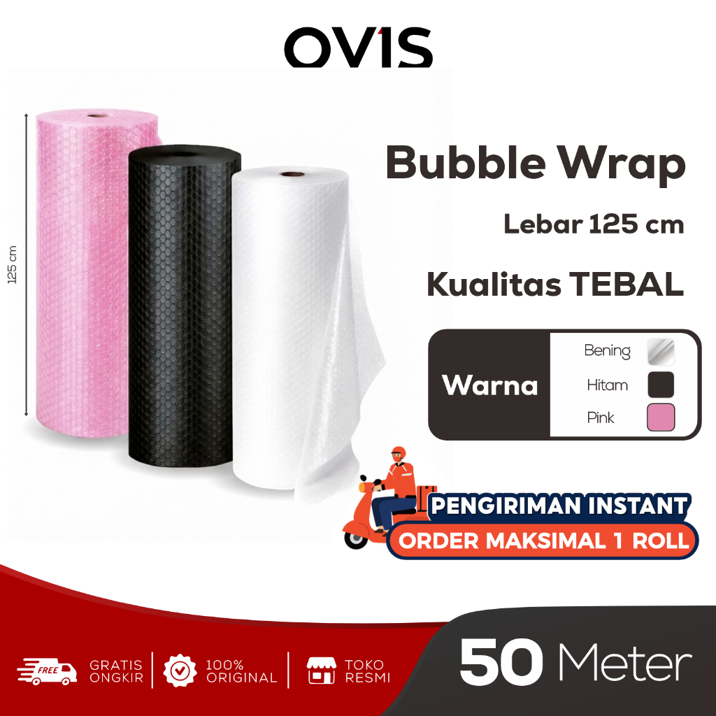 Plastik Bubble Wrap OVIS Premium 125 cm x 50 m