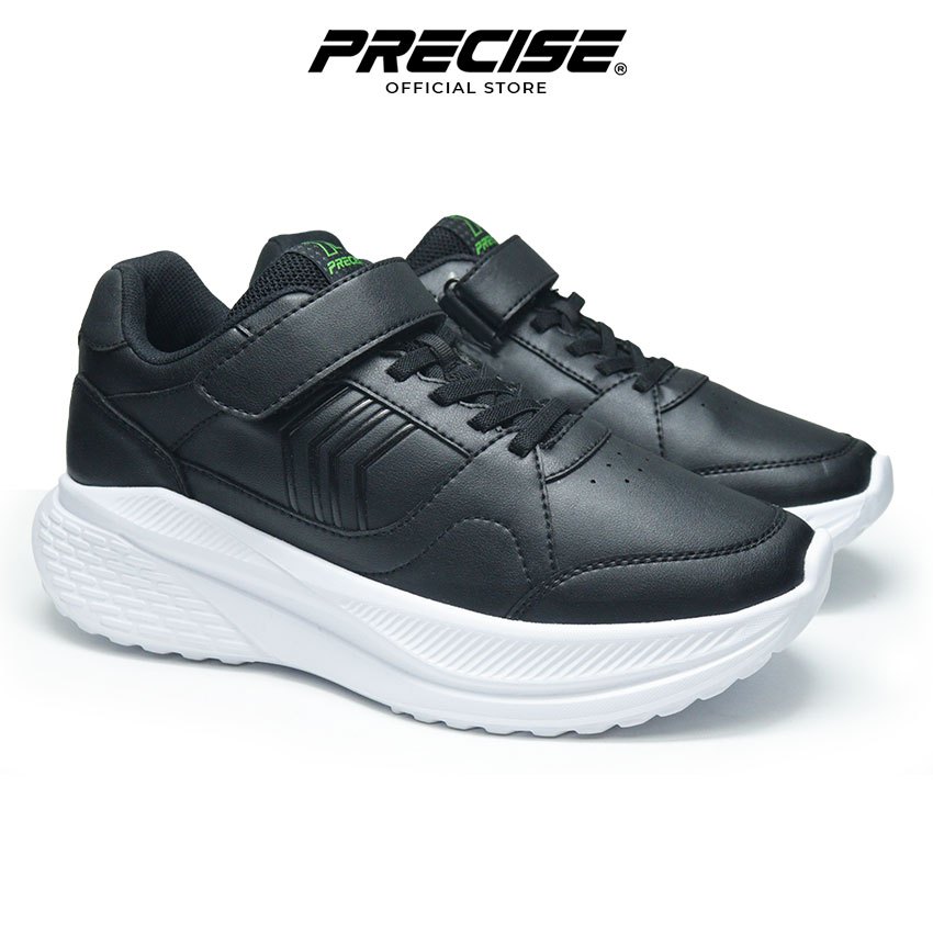 Precise Ivander VC W Sepatu Sneakers Sekolah Kets Hitam - Black/White - Gambar 2
