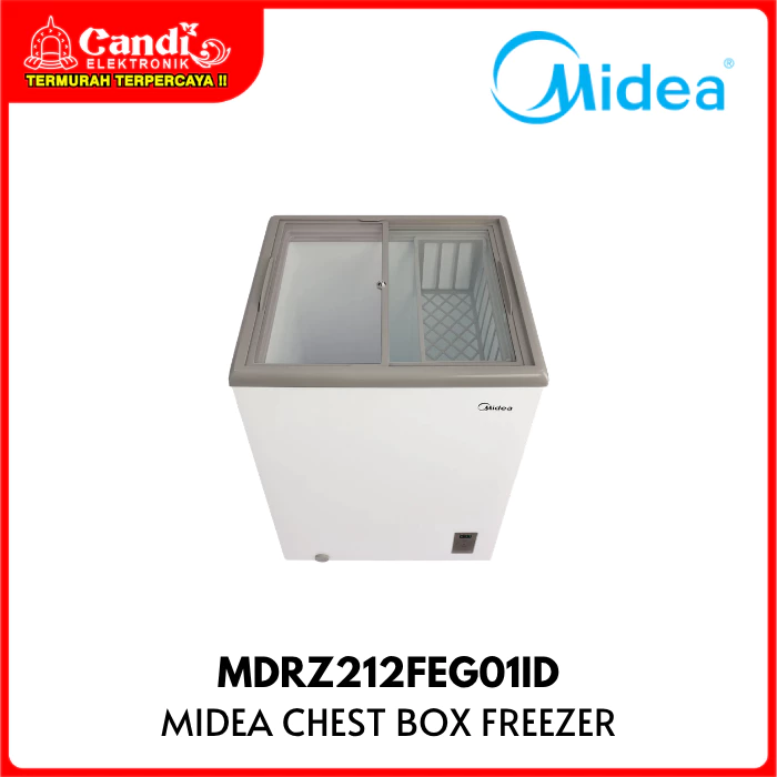 MIDEA Chest Box Freezer 141 Liter Inverter Pintu Kaca Tempered Low-E MDRZ212FEG01ID - Gambar 3