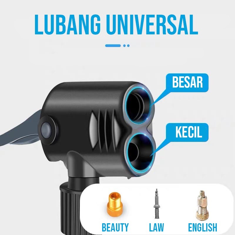 Pompa Ban Motor 160PSI Portable Multifungsi CAB 60CM Kompatibel Ban Motor Bola - Gambar 4