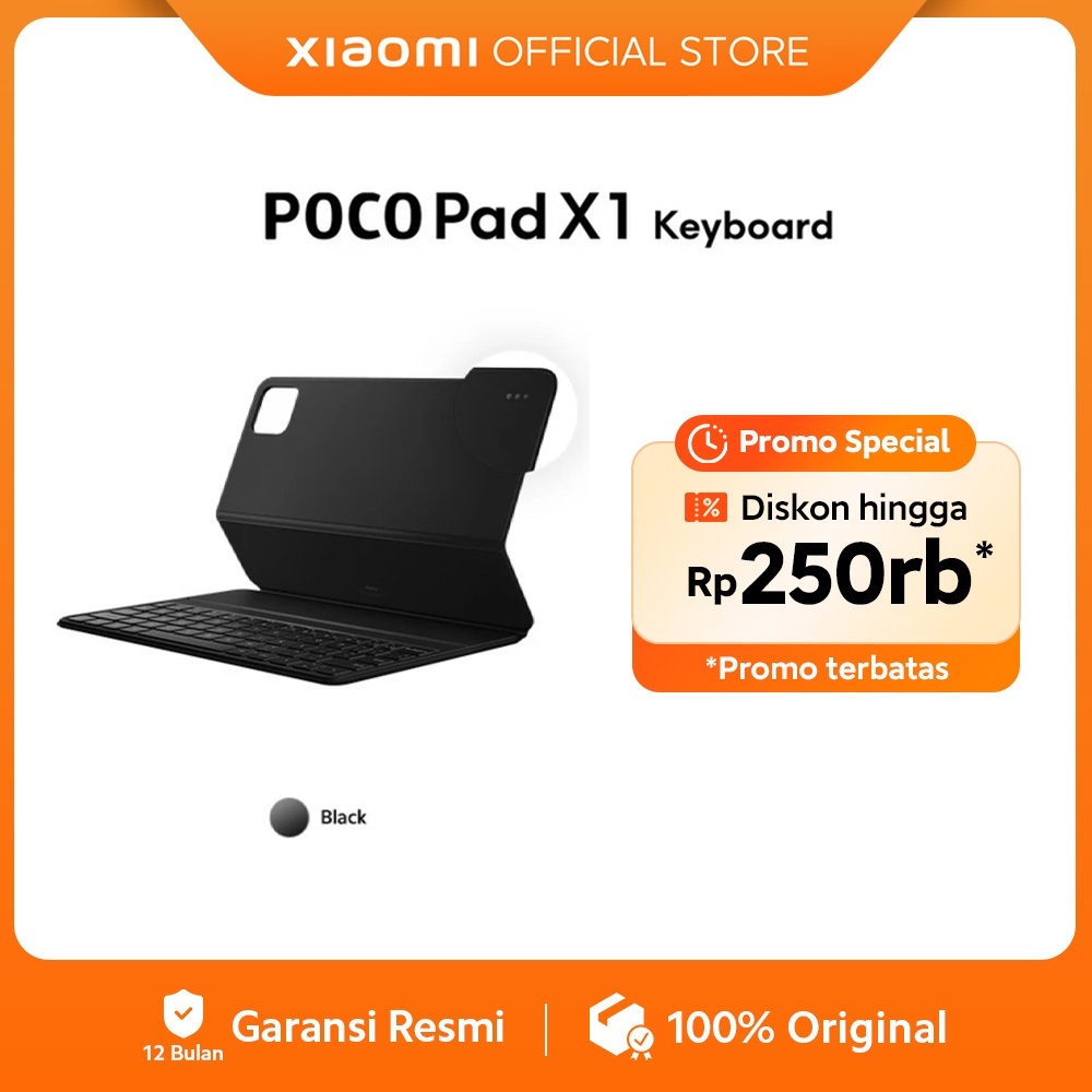 POCO Pad X1 Keyboard / Desain 2-in-1 keyboard + pelindung sekaligus / PC-like Typing lebih efisien dan nyaman / Magnetic Connection lebih Stabil & respons cepat / Smart Wake/Sleep untuk mode menyala/tidur [Official Store]