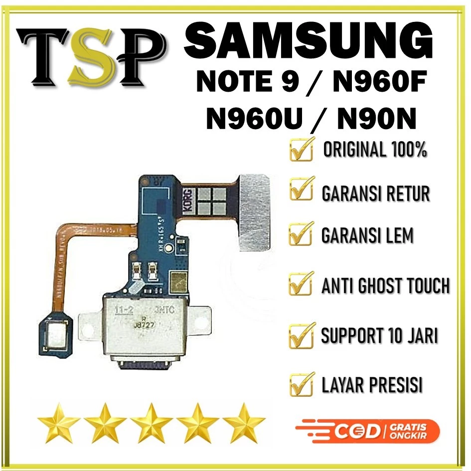 FLEXIBEL / FLEXIBLE / FLEKSIBEL C/C+UI BOARD+MIC SAMSUNG GALAXY NOTE 9 / N960F / N960U / N90N ORIGINAL 100%