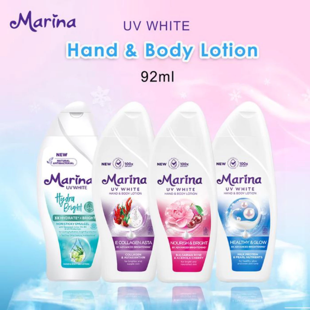 MARINA UV White Hand & Body Lotion 92ML Body Care / Distributor Cream Ori - Gambar 2