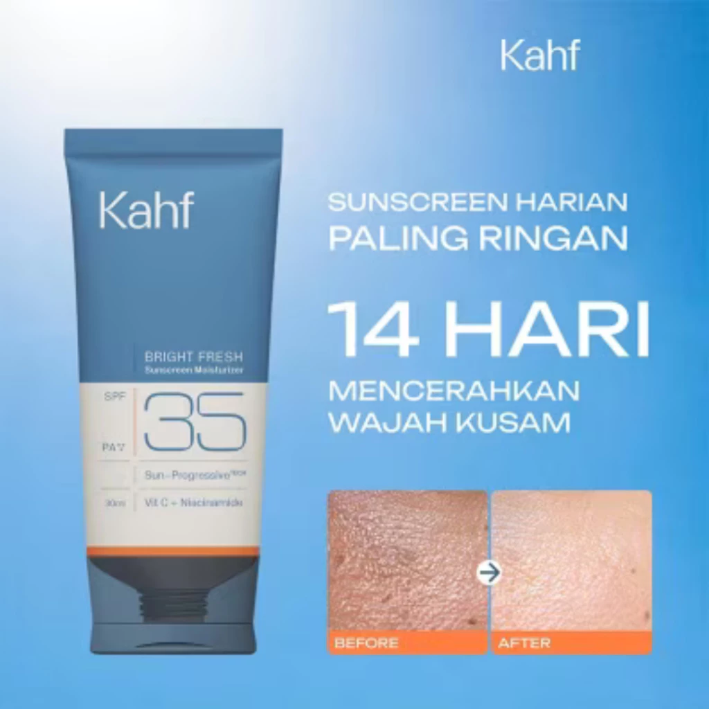 Kahf Bright Fresh Sunscreen Serum SPF 50PA++++ 25ML / Distributor Cream Ori - Gambar 3