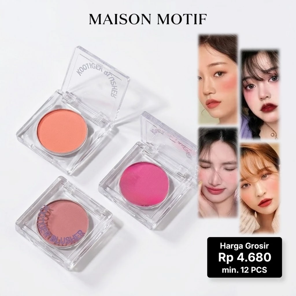 GROSIR 12 Pcs Blush On Palette 4 Color Matte Mencerahkan Tahan Lama Waterproof Daily Makeup 267 8110