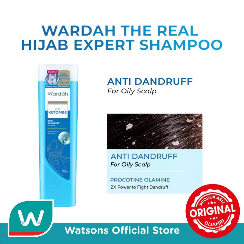 Wardah Anti Dandruff Shampoo 170 ml - Mengandung ScentLock Fragrance - Wangi Tahan Lama - Personal Care