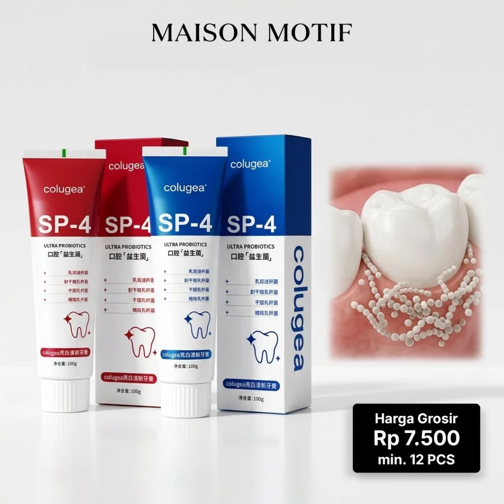 GROSIR 12 Pcs Colugea SP4 Whitening Toothpaste Pasta Gigi 100ml Probiotik Pembersih Plak 77024