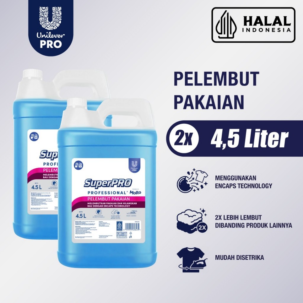 Molto Superpro Softener Pelembut dan Pewangi Pakaian Jerigen 4500ML x2