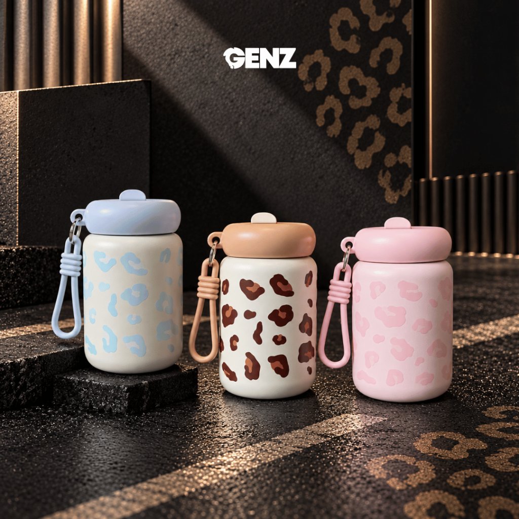 Tumbler Leopop Genz Stainless Steel 316 Botol MinumAesthetic Dengan Sedotan Reusable Food Grade Tahan dingin