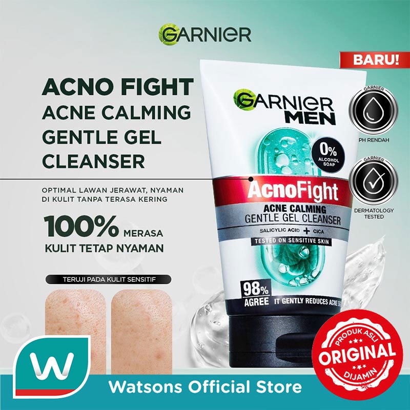 Garnier Men AcnoFight Acne Calming Gentle Low PH Gel Cleanser 100ml