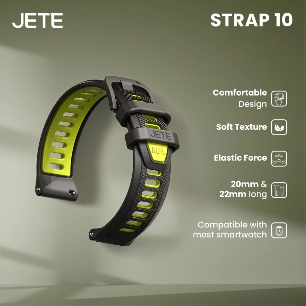 Strap Smartwatch JETE Strap 10 For Galaxy Watch Garmin Apple Huawei Quick Release 20mm 22mm Elastic Nylon Sport Replacement Band Bracelet Belt Wristband Accessories Tali Jam Tangan
