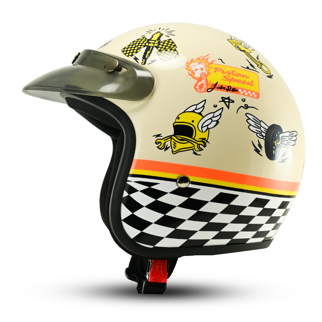 Helm Rsix Bogo Dewasa Pria Wanita Premium Motor Speed Custom Terbaru Sni - Gambar 3
