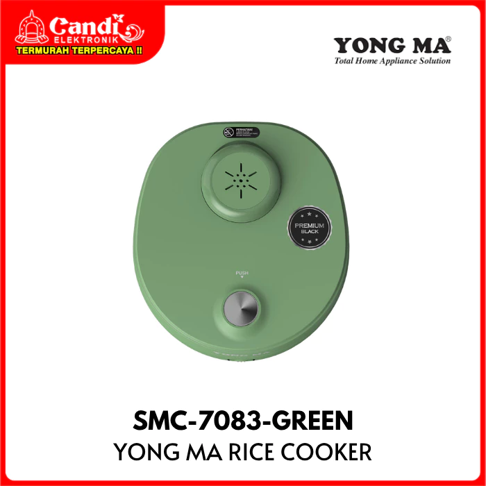 YONGMA Rice Cooker Penanak Nasi 1,8 Liter Inner Pot Premium Black HIJAU SMC-7083-GREEN - Gambar 3
