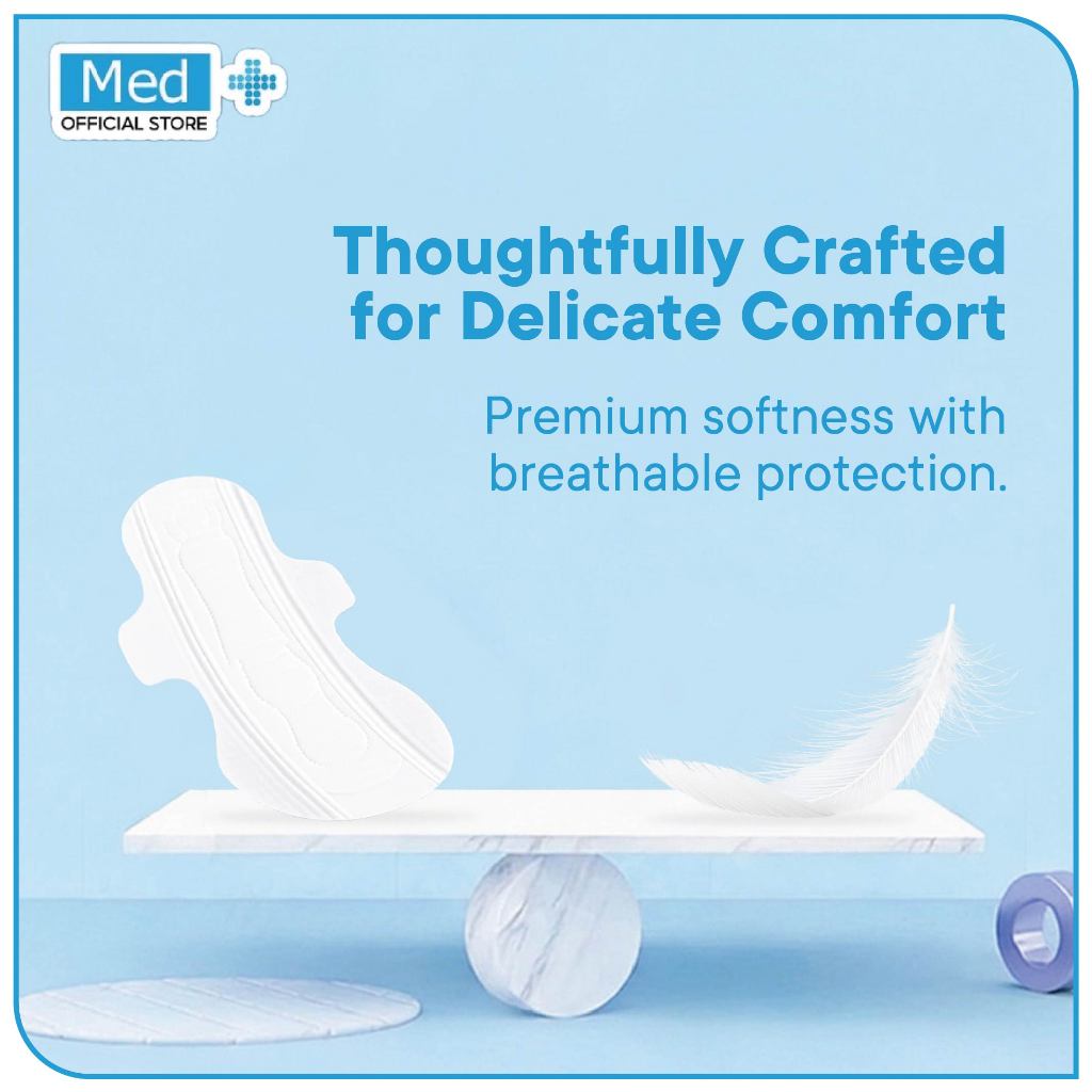 Med+ [ BUY 2 GET 3 ] Organic Pads/Liners / Pembalut Organik (Chlorine free) - Gambar 2