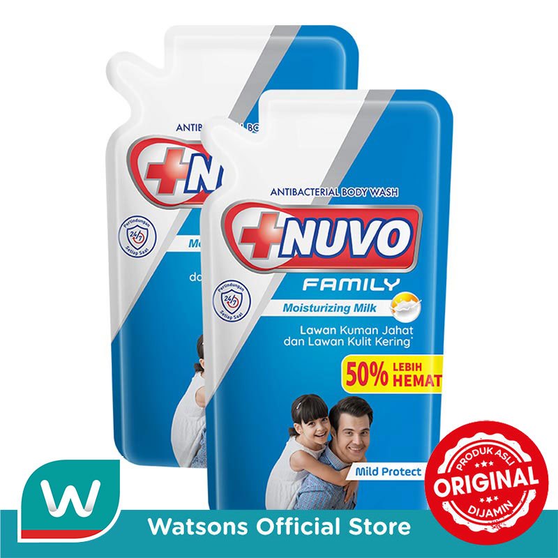 Nuvo Family Sabun Mandi Cair Mild Protect Pouch 800g X 2 - Gambar 2